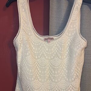 Juicy Couture Cream Lace Tank Top